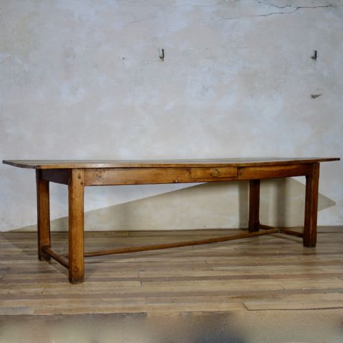 A LARGE 18TH CENTURY FRENCH OAK FARMHOUSE REFECTORY TABLE - ADDITIONAL PHOTO 2