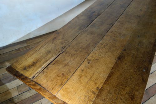 A LARGE 18TH CENTURY FRENCH OAK FARMHOUSE REFECTORY TABLE - ADDITIONAL PHOTO 14