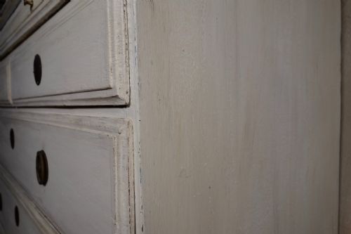 18TH CENTURY PAINTED GUSTAVIAN SWEDISH BUREAUX GLAZED BOOKCASE WHITE - ADDITIONAL PHOTO 5