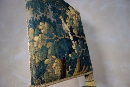 A BAROQUE FLEMISH 18TH CENTURY TAPESTRY UPHOLSTERED SIDE CHAIR BLEACHED - ADDITIONAL PHOTO 1