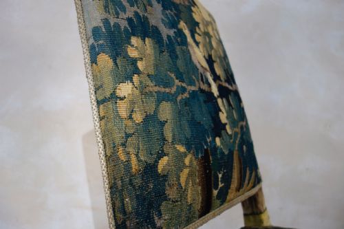 A BAROQUE FLEMISH 18TH CENTURY TAPESTRY UPHOLSTERED SIDE CHAIR BLEACHED - ADDITIONAL PHOTO 10