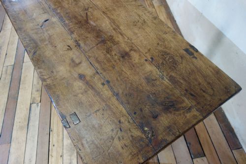 AN 18TH CENTURY FRENCH PRIMITIVE CHERRYWOOD FARMHOUSE TABLE VERNACULAR - ADDITIONAL PHOTO 1