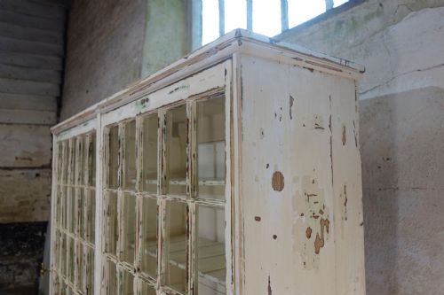 A LARGE 19TH CENTURY PAINTED GLAZED BOOKCASE CABINET - ADDITIONAL PHOTO 16