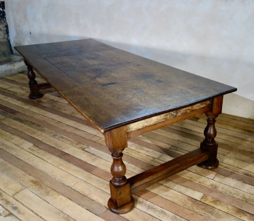 A LARGE HISTORICALLY IMPORTANT 19TH CENTURY OAK REFECTORY DINING TABLE MUSEUM - ADDITIONAL PHOTO 5