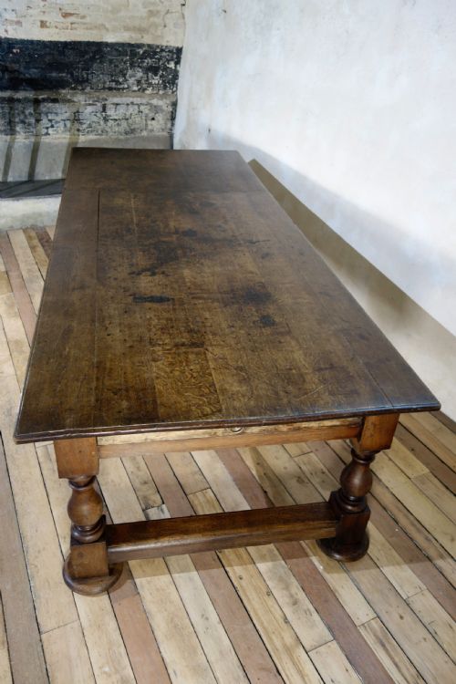 A LARGE HISTORICALLY IMPORTANT 19TH CENTURY OAK REFECTORY DINING TABLE MUSEUM - ADDITIONAL PHOTO 8