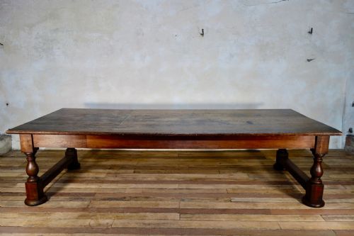 A LARGE HISTORICALLY IMPORTANT 19TH CENTURY OAK REFECTORY DINING TABLE MUSEUM - ADDITIONAL PHOTO 9