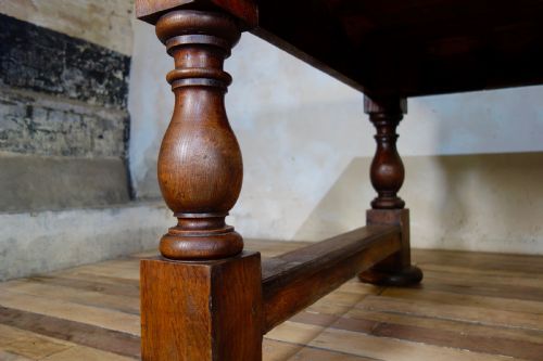 A LARGE HISTORICALLY IMPORTANT 19TH CENTURY OAK REFECTORY DINING TABLE MUSEUM - ADDITIONAL PHOTO 11