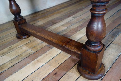 A LARGE HISTORICALLY IMPORTANT 19TH CENTURY OAK REFECTORY DINING TABLE MUSEUM - ADDITIONAL PHOTO 15