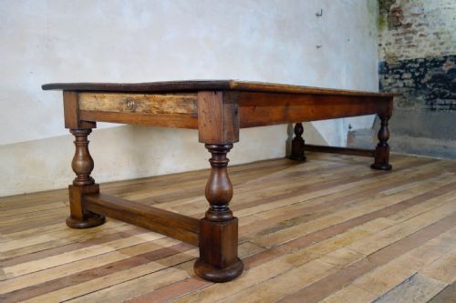 A LARGE HISTORICALLY IMPORTANT 19TH CENTURY OAK REFECTORY DINING TABLE MUSEUM - ADDITIONAL PHOTO 18