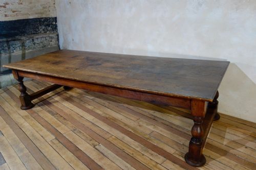 A LARGE HISTORICALLY IMPORTANT 19TH CENTURY OAK REFECTORY DINING TABLE MUSEUM - ADDITIONAL PHOTO 19