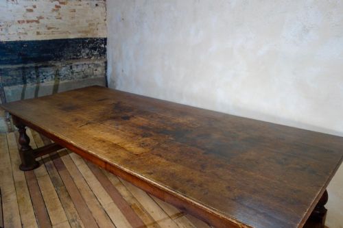 A LARGE HISTORICALLY IMPORTANT 19TH CENTURY OAK REFECTORY DINING TABLE MUSEUM - ADDITIONAL PHOTO 21