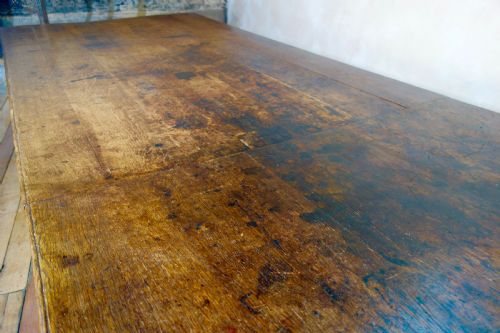 A LARGE HISTORICALLY IMPORTANT 19TH CENTURY OAK REFECTORY DINING TABLE MUSEUM - ADDITIONAL PHOTO 22