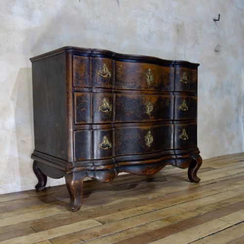 a large 18th century danish baroque ebonised commode - CATEGORY: ANTIQUE CHEST OF DRAWERS - DATED 18TH CENTURY