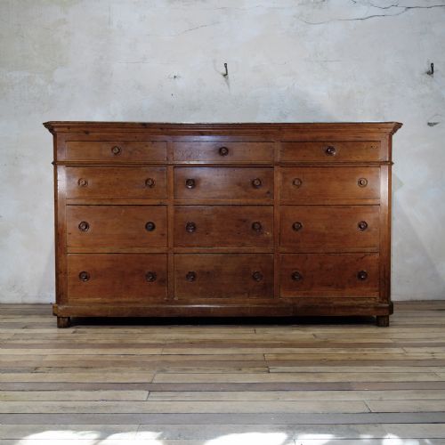a monumental 19th century italian bank of drawers sideboard - CATEGORY: ANTIQUE CHEST OF DRAWERS - DATED 19TH CENTURY