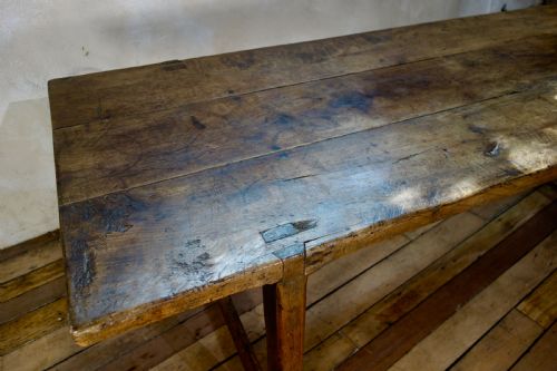 AN 18TH CENTURY FRENCH PRIMITIVE CHERRYWOOD FARMHOUSE TABLE VERNACULAR - ADDITIONAL PHOTO 17
