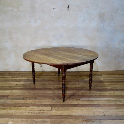 A 19TH CENTURY FRENCH CHESTNUT DROP LEAF TABLE - ADDITIONAL PHOTO 17