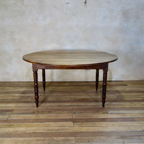 A 19TH CENTURY FRENCH CHESTNUT DROP LEAF TABLE - ADDITIONAL PHOTO 5