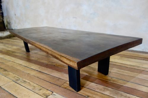 A LARGE SCALE 19TH CENTURY HARDWOOD COFFEE LOW TABLE - ADDITIONAL PHOTO 6