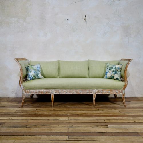 an elegant 18th century gustavian swedish dry scraped sofa lindome circa 1790 - CATEGORY: ANTIQUE SOFAS - DATED 18TH CENTURY