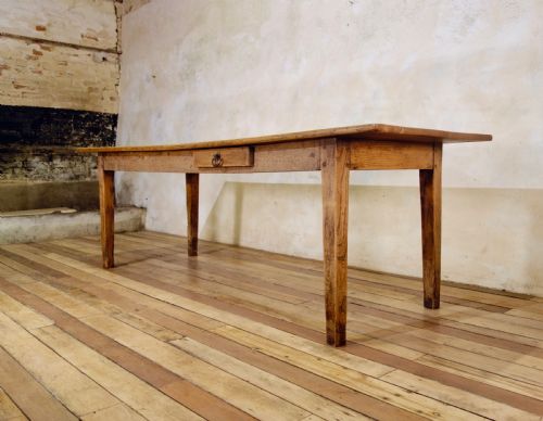 A 19TH CENTURY FRENCH ELM OAK FARMHOUSE TABLE - ADDITIONAL PHOTO 2