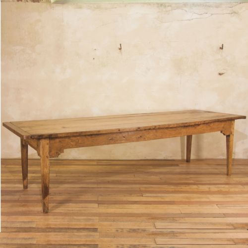 AN EXCEPTIONALLY LARGE 18TH CENTURY COUNTRY ELM FARMHOUSE TABLE - ADDITIONAL PHOTO 22