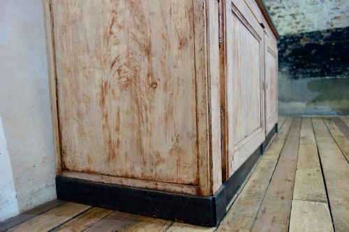 A LARGE 19TH CENTURY FRENCH ORIGINAL PAINTED CUPBOARD - ADDITIONAL PHOTO 15