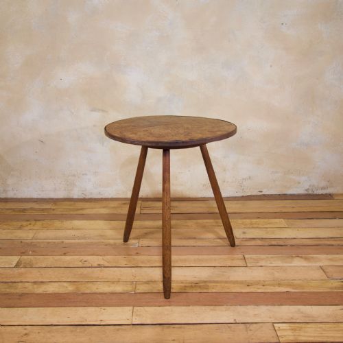 a george iii burr elm oak primitive cricket table - CATEGORY: ANTIQUE TABLES - DATED 19TH CENTURY