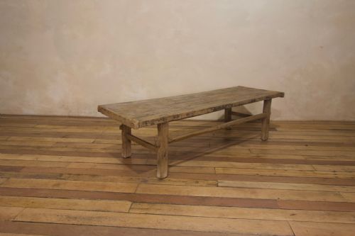 A RECTANGULAR ORGANIC ELM PRIMITIVE CHINESE WABISABI COFFEE TABLE - ADDITIONAL PHOTO 11