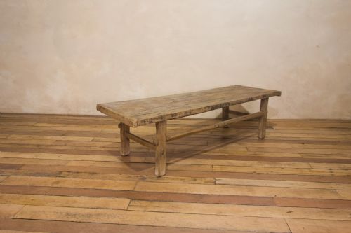 A RECTANGULAR ORGANIC ELM PRIMITIVE CHINESE WABISABI COFFEE TABLE - ADDITIONAL PHOTO 1