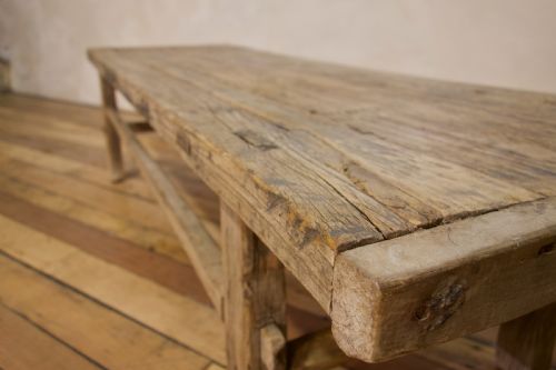 A RECTANGULAR ORGANIC ELM PRIMITIVE CHINESE WABISABI COFFEE TABLE - ADDITIONAL PHOTO 3