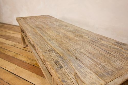 A RECTANGULAR ORGANIC ELM PRIMITIVE CHINESE WABISABI COFFEE TABLE - ADDITIONAL PHOTO 5