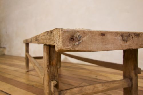 A RECTANGULAR ORGANIC ELM PRIMITIVE CHINESE WABISABI COFFEE TABLE - ADDITIONAL PHOTO 6