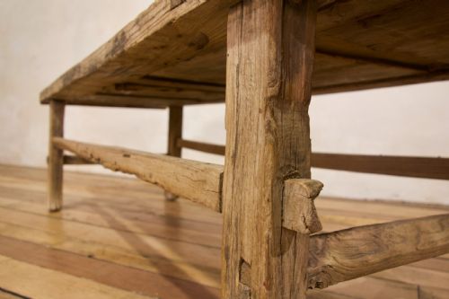 A RECTANGULAR ORGANIC ELM PRIMITIVE CHINESE WABISABI COFFEE TABLE - ADDITIONAL PHOTO 7