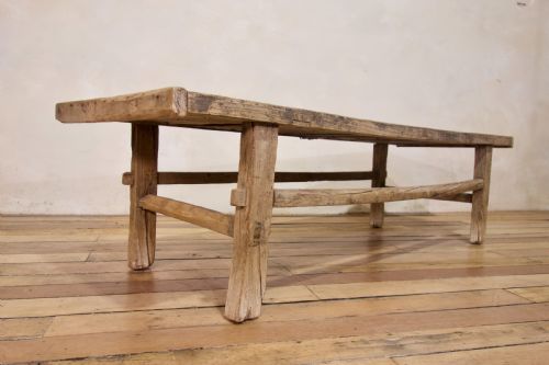 A RECTANGULAR ORGANIC ELM PRIMITIVE CHINESE WABISABI COFFEE TABLE - ADDITIONAL PHOTO 8