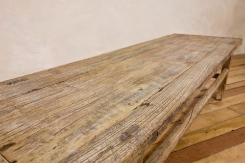 A RECTANGULAR ORGANIC ELM PRIMITIVE CHINESE WABISABI COFFEE TABLE - ADDITIONAL PHOTO 10