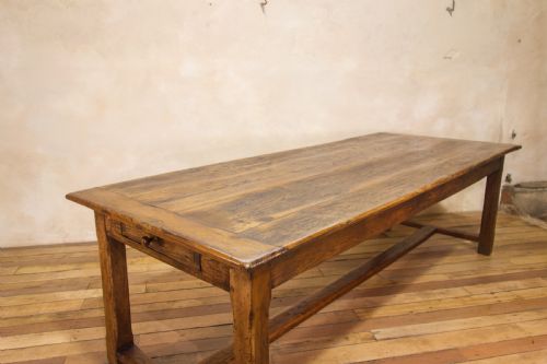 AN EARLY 19TH CENTURY OAK FRENCH FARMHOUSE REFECTORY TABLE - ADDITIONAL PHOTO 4