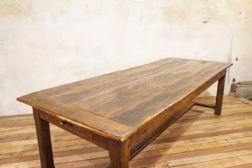 AN EARLY 19TH CENTURY OAK FRENCH FARMHOUSE REFECTORY TABLE - ADDITIONAL PHOTO 5