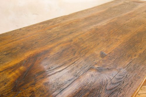 AN EARLY 19TH CENTURY OAK FRENCH FARMHOUSE REFECTORY TABLE - ADDITIONAL PHOTO 9
