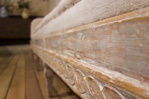 A GUSTAVIAN PERIOD SWEDISH TRGSOFFA SOFA ORIGINAL PAINTED - ADDITIONAL PHOTO 1