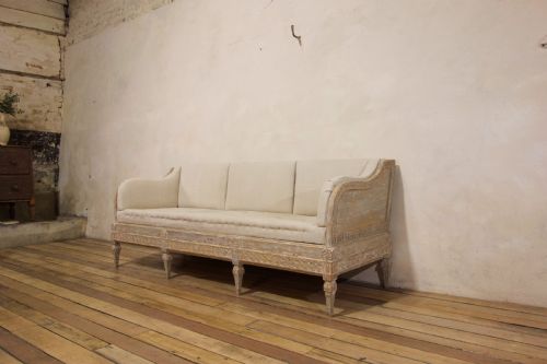A GUSTAVIAN PERIOD SWEDISH TRGSOFFA SOFA ORIGINAL PAINTED - ADDITIONAL PHOTO 2