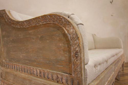 A GUSTAVIAN PERIOD SWEDISH TRGSOFFA SOFA ORIGINAL PAINTED - ADDITIONAL PHOTO 11