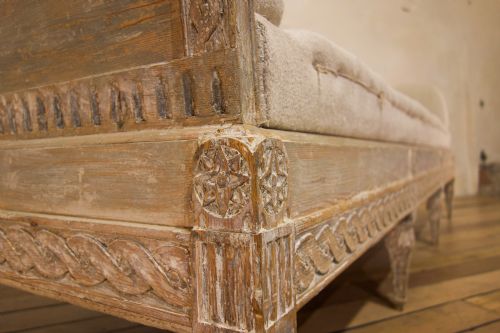 A GUSTAVIAN PERIOD SWEDISH TRGSOFFA SOFA ORIGINAL PAINTED - ADDITIONAL PHOTO 12