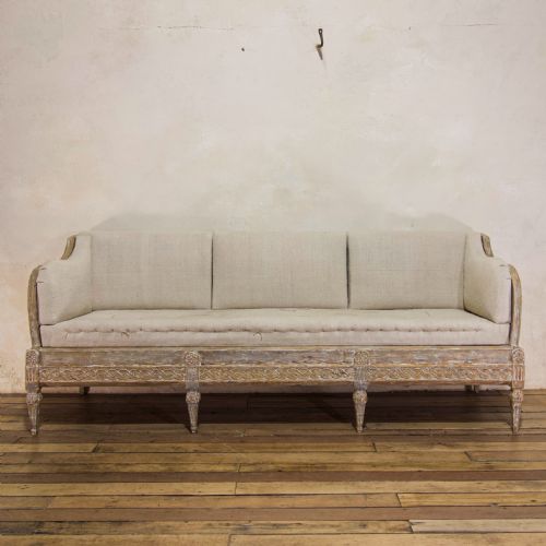 A GUSTAVIAN PERIOD SWEDISH TRGSOFFA SOFA ORIGINAL PAINTED - ADDITIONAL PHOTO 7