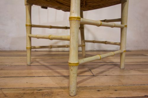 A REGENCY FAUX BAMBOO PAINTED OPEN ARMCHAIR - ADDITIONAL PHOTO 12
