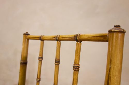 A PAIR OF LATE 19TH CENTURY PAINTED FAUX BAMBOO SIDE CHAIRS - ADDITIONAL PHOTO 8