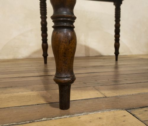 A 19TH CENTURY FRENCH CHESTNUT DROP LEAF TABLE - ADDITIONAL PHOTO 19