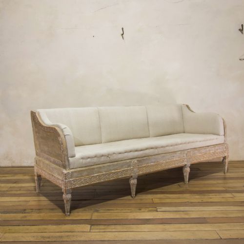 a gustavian period swedish trgsoffa sofa original painted - CATEGORY: ANTIQUE SOFAS - DATED 18TH CENTURY