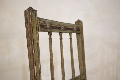 A CHARMING NEAR PAIR OF REGENCY GREEN PAINTED OCCASIONAL ELBOW CHAIRS - ADDITIONAL PHOTO 2