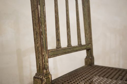 A CHARMING NEAR PAIR OF REGENCY GREEN PAINTED OCCASIONAL ELBOW CHAIRS - ADDITIONAL PHOTO 5