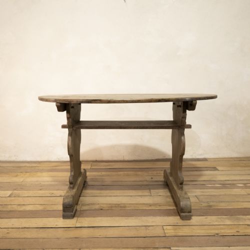 AN 18TH CENTURY OVAL SWEDISH BOCKBOARD TABLE WALNUT - ADDITIONAL PHOTO 4